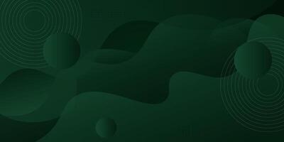 Abstract dark green 3D background. Simple wave pattern design. Modern geometric shapes. Eps10 vector