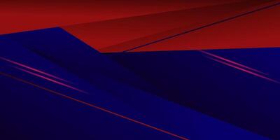 Abstract paper cut 3D background. Blue and red overlapping triangle shape color pattern with cold light. Eps10 vector
