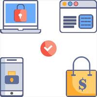 Financial Data and Asset Icons vector