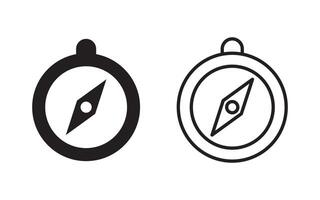 Compass stationary in glyph icon.. Compass icon set navigation arrow symbol. navigation symbol. vector