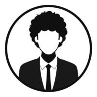 Stylish black avatar icon pack displaying male and female profiles in minimalist design for websites social media and digital identity projects vector