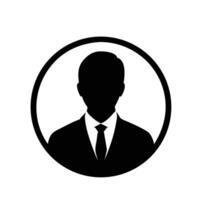 Flat design avatar icons including outlined and solid black profiles of male and female users ideal for digital branding and user interfaces vector