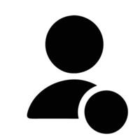 Black user profile icon collection with male and female avatars in outlined and filled silhouette styles for websites media and business identity vector