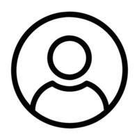 Black silhouette and outline avatar icons of male and female users designed in minimalist style for social media business websites and digital branding vector