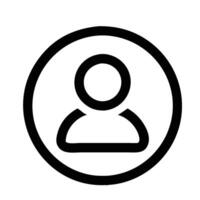 Set of professional user icons showing male and female avatars in clean black minimalist style for digital design corporate use and web platforms vector