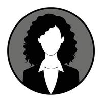 Corporate user profile icons including male and female avatars in modern minimalist silhouette and outline created for digital use and design vector
