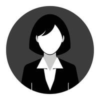 User avatar set with male and female icons in black silhouette and outlined versions made for online platforms branding and web design vector