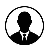 Clean avatar illustration set showing male and female user icons in flat black style suitable for websites social networks and professional applications vector
