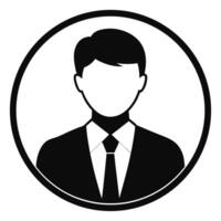 Professional male and female avatar icons in simple silhouette and outline form ideal for use in web interfaces digital branding and media content vector