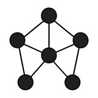 Neural network in black silhouette representing intelligent algorithms and the evolution of machine learning technologies vector