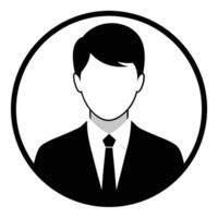 Male and female user icons in flat minimalist silhouette and outline design suitable for digital platforms social networking and UI development vector