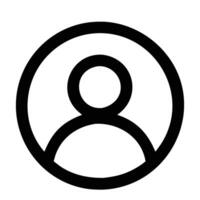 Clean black avatar icons in silhouette and outline showing male and female users created for corporate branding social apps and UI projects vector