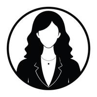 Sleek avatar profile collection with male and female user icons in flat black outline and filled style designed for apps websites and business media vector