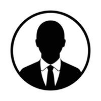 Set of black user profile icons showing male and female avatars in outline and silhouette format created for media branding and user interface use vector