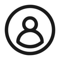 Clean user profile icons in silhouette and outline format with male and female avatars made for UI UX design corporate identity and online presence vector