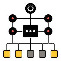 Abstract network of connected dots and lines symbolizing AI data processing and digital systems vector