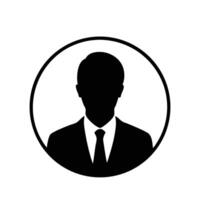 Modern profile avatar set in black and white featuring male and female icons for UI design web applications and professional use vector