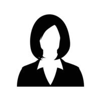 Black and white user avatar set with male and female profile icons in silhouette and outline form ideal for websites apps and business branding vector