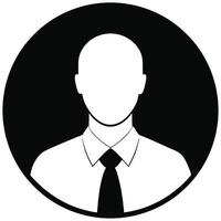 Black and white user avatar illustrations with male and female profiles in flat design made for online services corporate platforms and UI tools vector