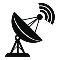 Antenna silhouette with interconnected lines and nodes symbolizing AI data flow and network processing vector