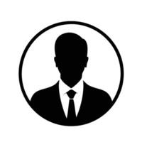 Simple black avatar collection showing outlined and filled user icons of male and female figures for use in social media web apps and branding vector