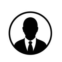 Elegant and minimal avatar icons showing male and female profiles in silhouette and outline format ideal for professional web and app use vector