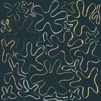 Abstract Splatter Shapes On Dark Background vector