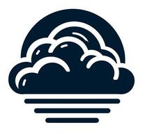 Clouds icon illustration isolated on white background vector