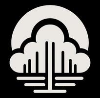A logo for a company that makes a cloud vector