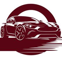 A car logo with a red background vector