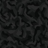 Geometric camouflage seamless pattern. Abstract modern camo, black modern military texture background. vector