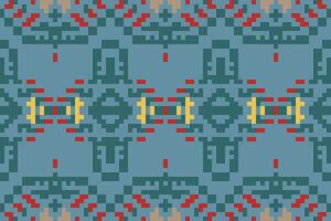 Textile Background Abstract Geometric Pattern With Stripes Linesfolk Embroidery, Aztec Geometric Ornament Print. Design for Carpet, Wallpaper, Clothing, Wrapping, Fabric vector