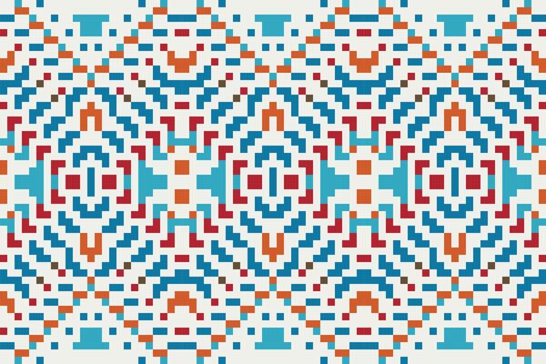 Boho Arabic Pattern Mehndifolk Embroidery, Aztec Geometric Ornament Print. Design for Carpet, Wallpaper, Clothing, Wrapping, Fabric
