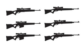 Creative Rifle Displays Featuring Tactical Firearm Patterns Highlighting Symmetry and Military Design Concepts Through Silhouetted Art vector