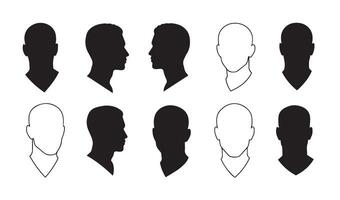 Creative Silhouettes Capturing Symbolism Through Artistic Depictions of Mental Alterations Highlighting Unique Design Diversity and Wellness vector