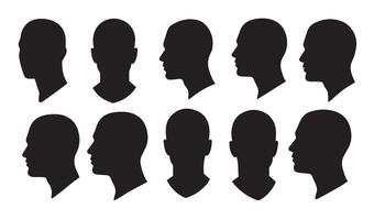 Artistic Silhouettes Capturing Mental Symbolism Through Unique Visual Designs Emphasizing Cognitive Diversity With Conceptual Perspectives vector