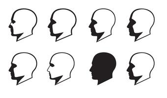 Artistic Head Silhouettes Depicting Mental Alterations Highlighting Unique Symbolism Captured Through Creative Conceptual Design Illustrations vector