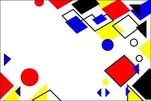 a colorful abstract design with squares and circles vector