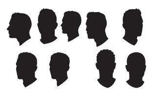 Dynamic Head Silhouettes Depicting Cognitive Changes Through Mental Alterations Highlighting Symbolism in Artistic Design Perspectives vector