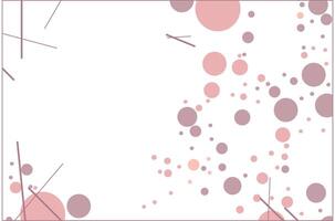 A pink and white background with circles and lines vector