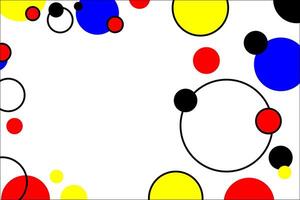 a colorful background with circles and dots vector
