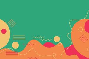 Colorful abstract background with waves and shapes vector