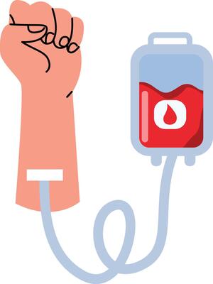 Medical Blood Donor Icon on White Background