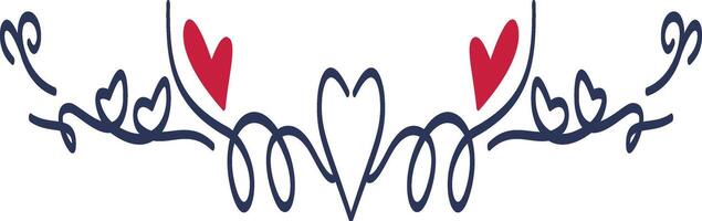 Romantic Dividers Element. vector