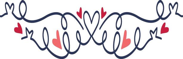 Romantic Dividers Element in Simple Design vector