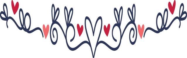Romantic Dividers Element with Simple Design vector