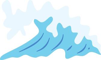 Ocean Waves Illustration with Abstract Design. vector