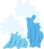 Ocean Waves Illustration in Abstract Design. vector