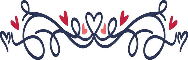 Romantic Dividers Element in Simple Design. vector