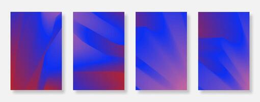Abstract gradient wave poster background set. Colorful cover template for social media, ads, flyer vector